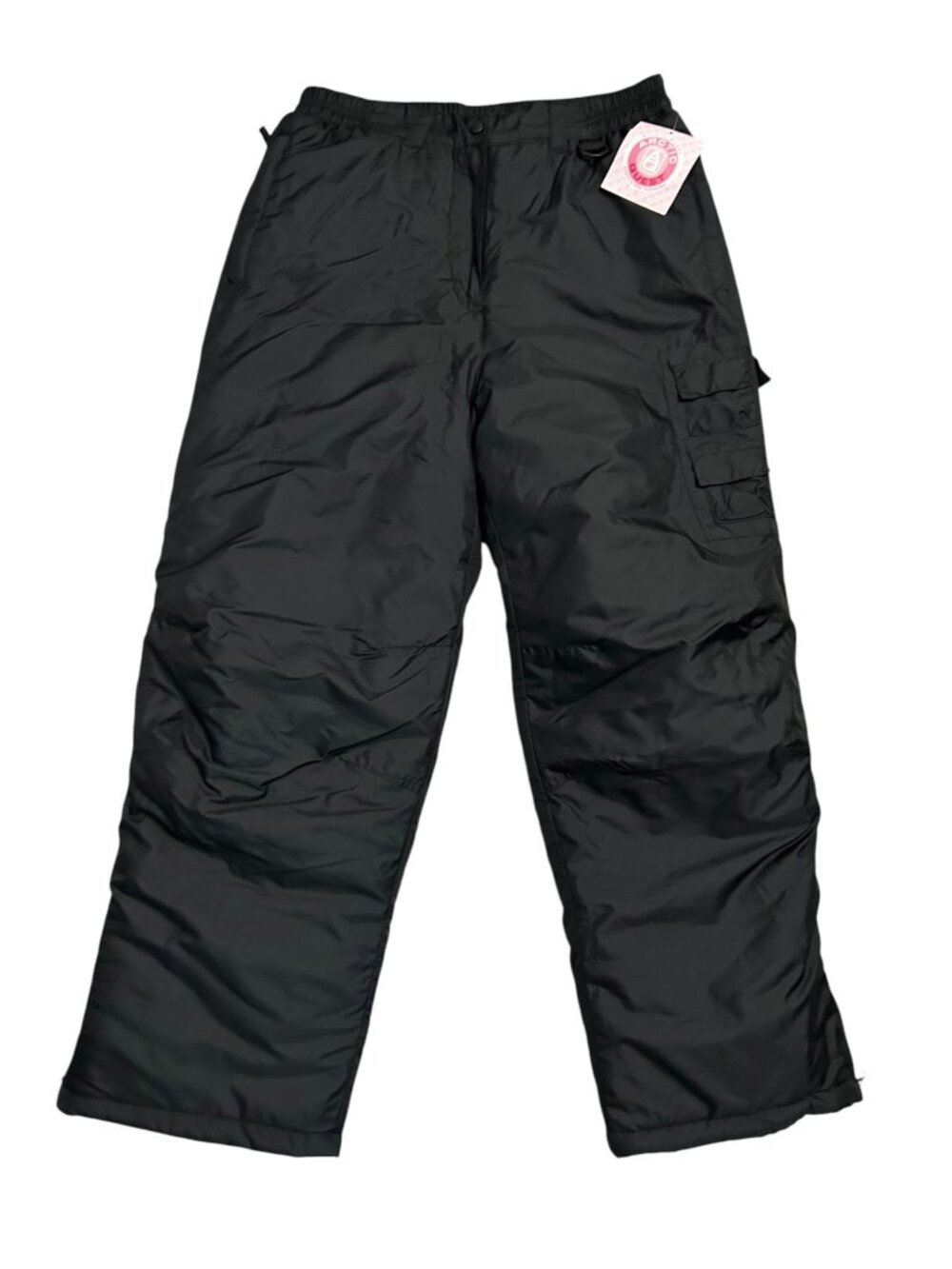Arctic Quest Women's Size XL Ski Snow Winter Pants Black Insulated, Zip Pockets